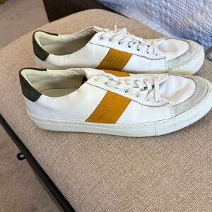 White and Gold Men's Sneakers